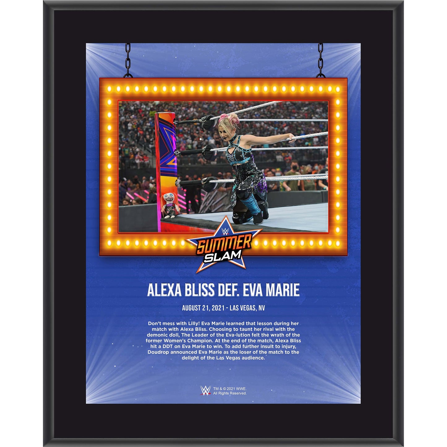 Alexa Bliss WWE Framed 10.5'' x 13'' 2021 SummerSlam Collage