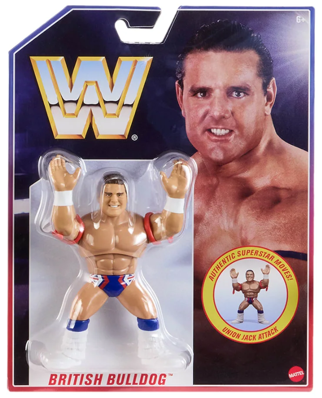 WWE Mattel Retro Wave 6 British Bulldog Action & Toy Figures PWcatalog