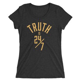 R-Truth "Truth is 24/7" Wordmark Women's Tri-Blend T-Shirt