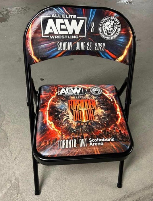 AEW NJPW Forbidden Door 2023 PPV event chair Chairs PWcatalog