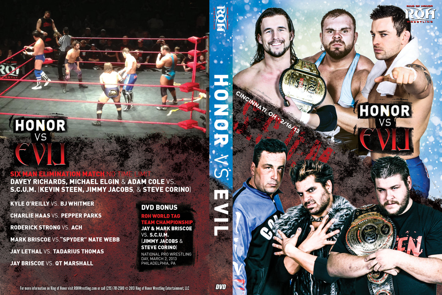 Honor Vs. Evil- Cincinnati, OH 2/16/13 (DVD)