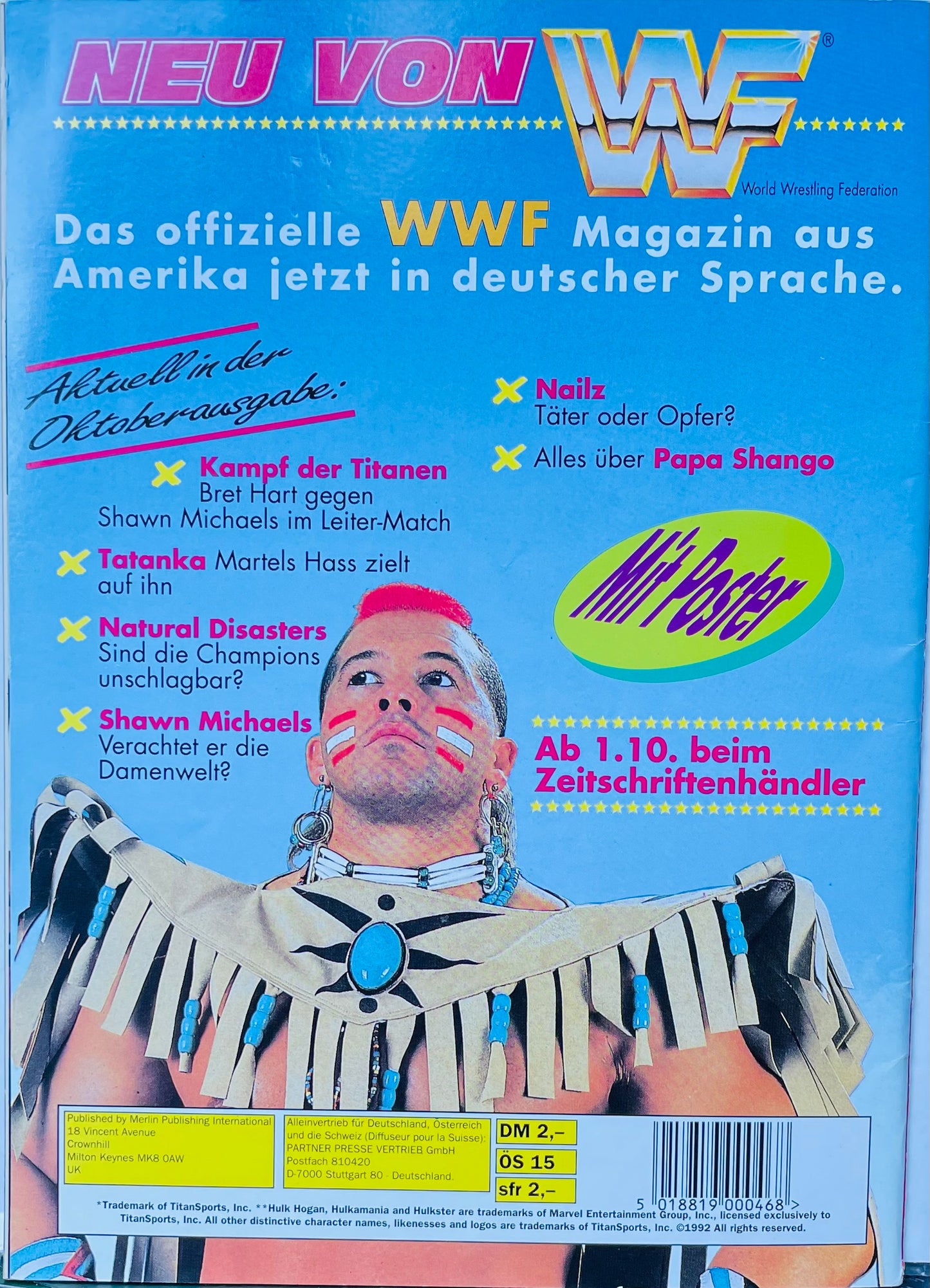 WWF Stickers Album 1991 From Germany Stickers Album PW Catalog