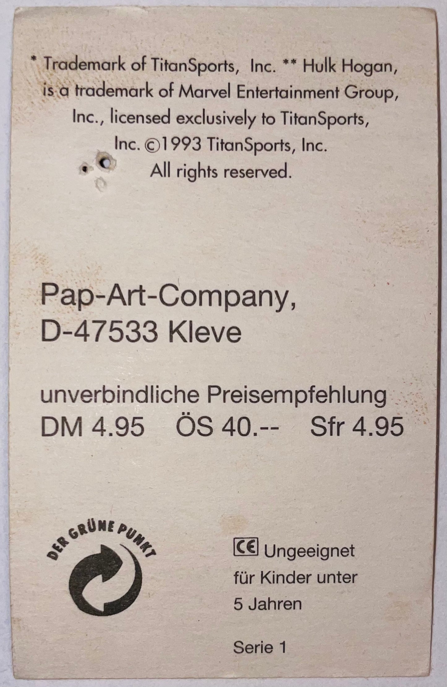 Undertaker Pin series 1 from Germany 1993 Brooches & Lapel Pins PWcatalog