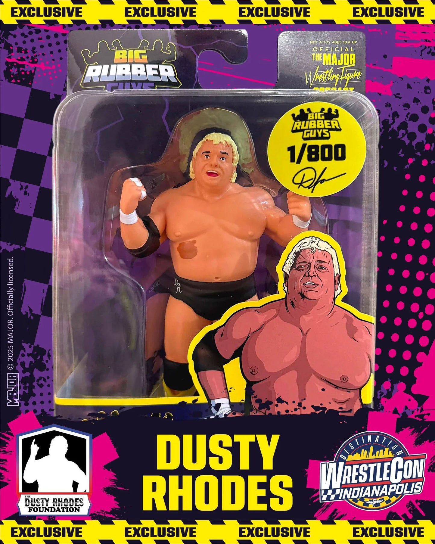 Big Rubber Guys WrestleCon Exclusive Dusty Rhodes Limited Edition 1 of 800 Action & Toy Figures PWcatalog