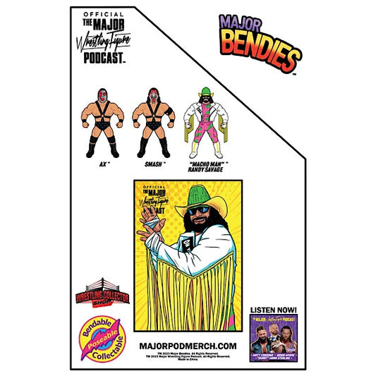 Major Wrestling Figure Podcast Major Bendies "Macho Man" Randy Savage (Exclusive) Action & Toy Figures PWcatalog