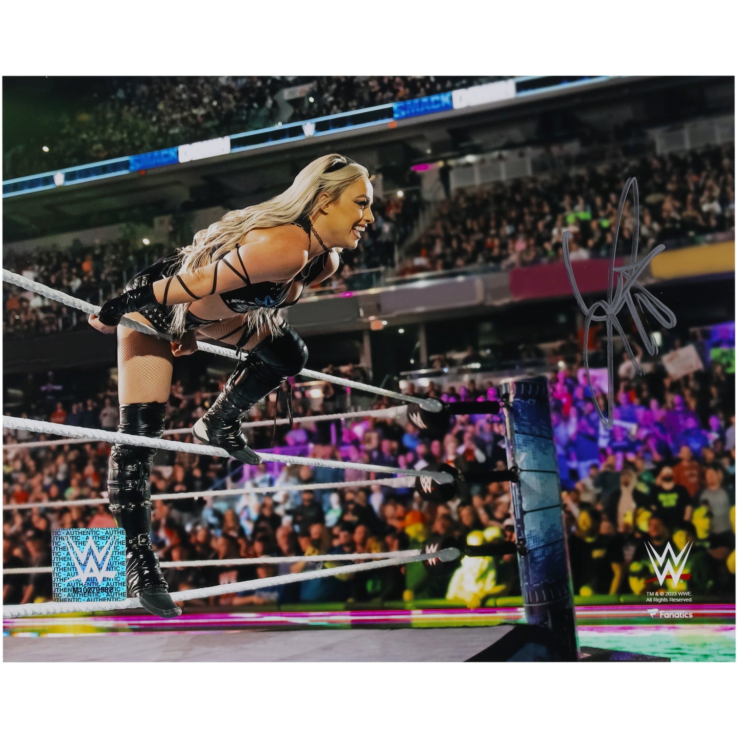 Liv Morgan WWE Autographed 8" x 10" Leaning On The Ropes Photograph