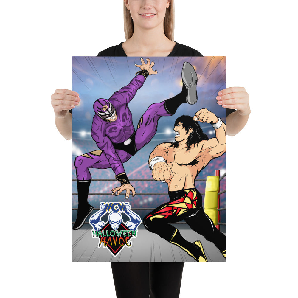 Rey Mysterio vs Eddie Guerrero 18x24 Giclée Print
