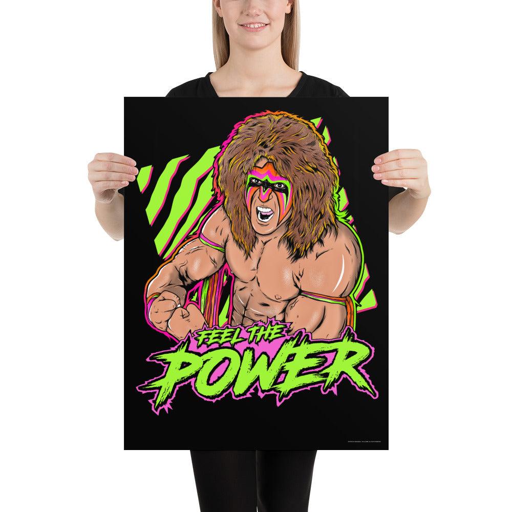 Ultimate Warrior "Feel the Power" 18x24 Giclée Print