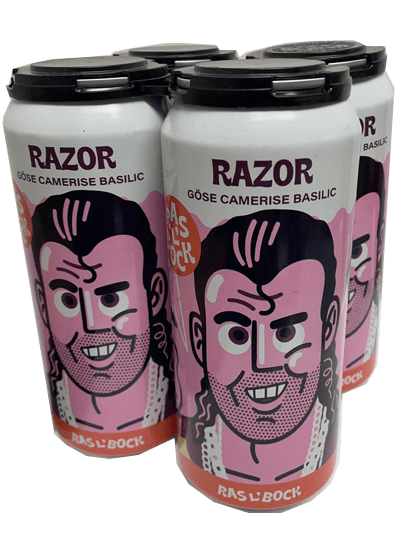 Razor Ramon Raslbock Beer can from Canada PW Catalog