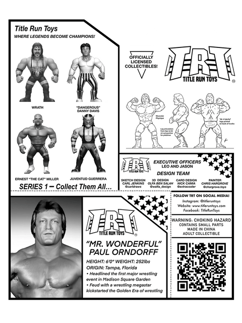 Title Run Toys Series 1 "Mr. Wonderful" Paul Orndorff PW Catalog