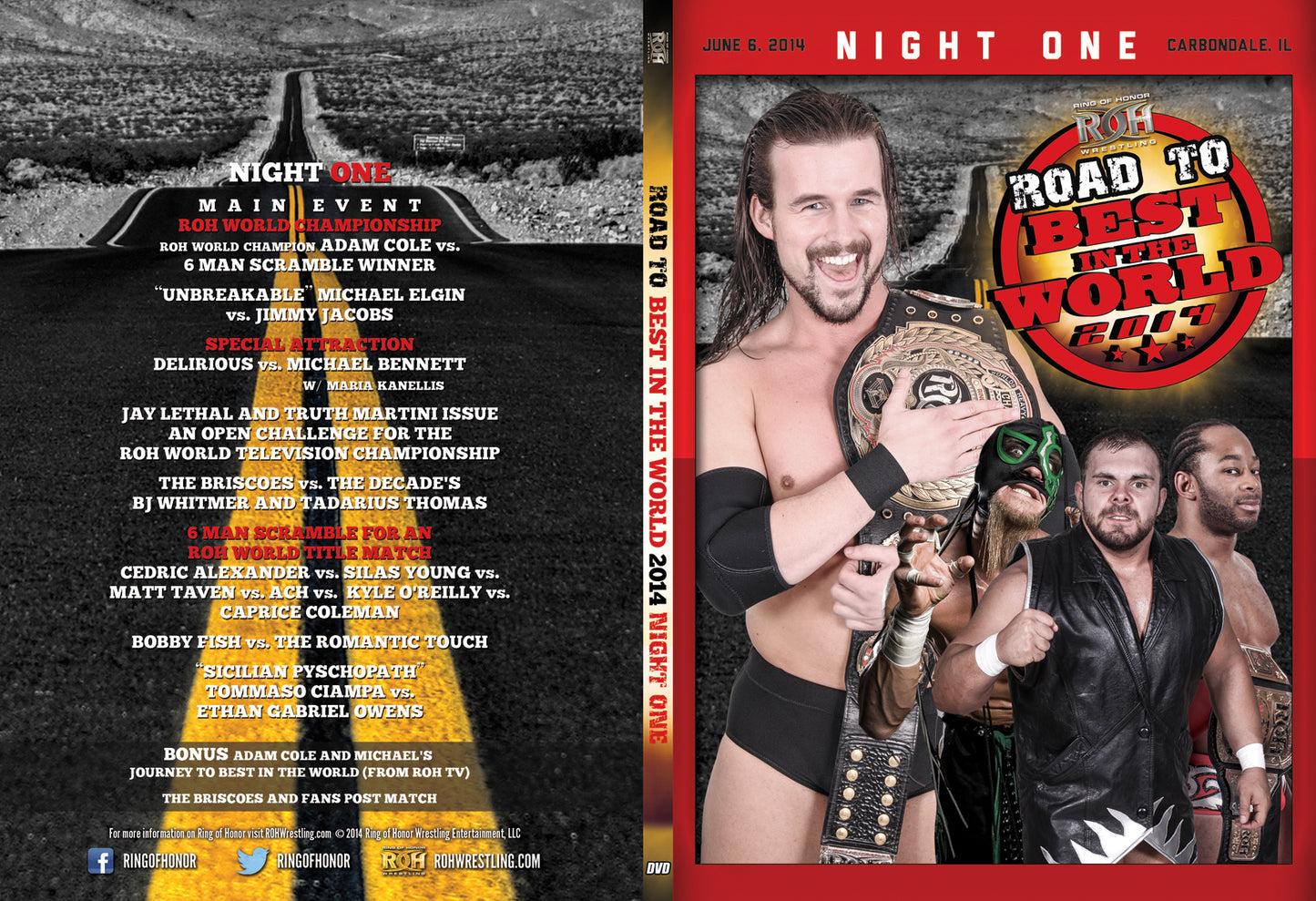 06/06/14 ROAD TO BITW '14 NIGHT 1 - CARBONDALE, IL (DVD)