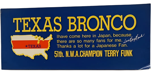Terry Funk Sticker 1983 From Japan Pwcatalog