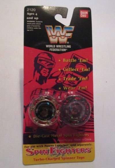 WWF Spin Fighters Bret Hart & Adam Bomb 1994 by Bandai PWcatalog