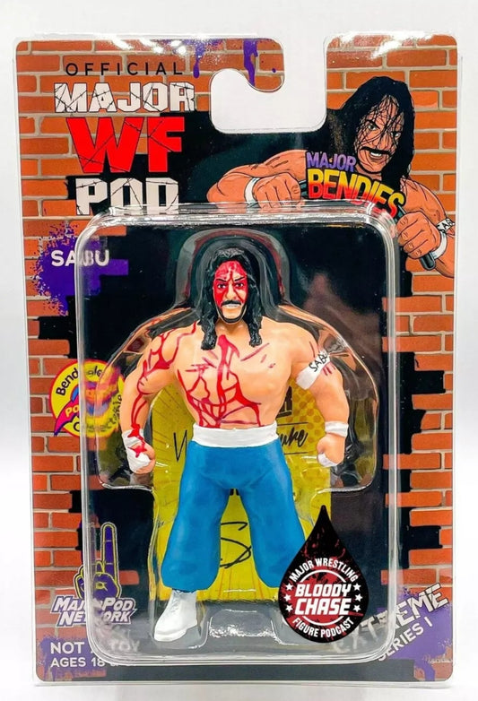 Major Wrestling Figure Podcast Major Bendies Extreme Series 1 Sabu (Bloody Chase) Action & Toy Figures PWcatalog