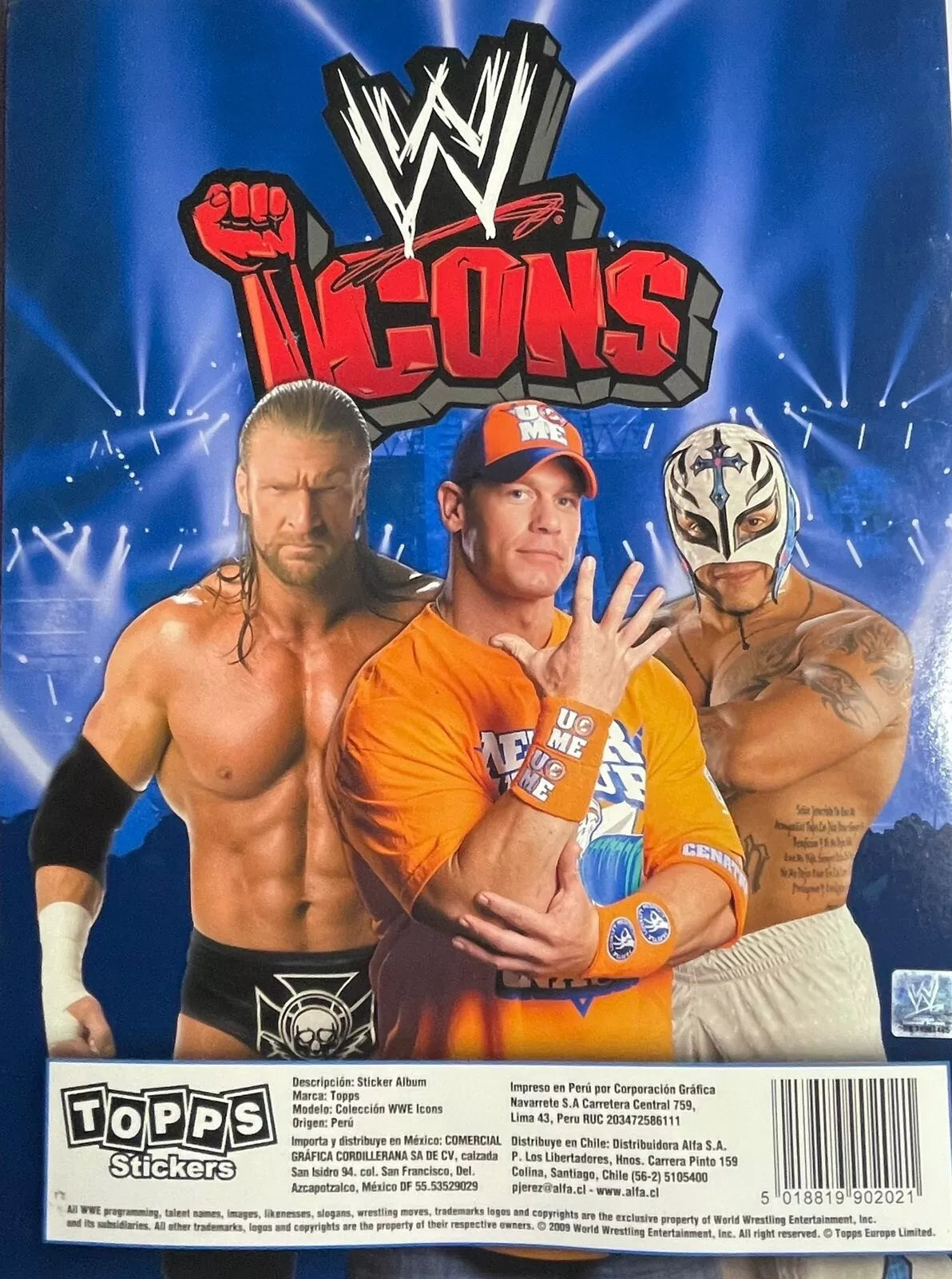 WWE Icons Stickers Album 2010 Stickers Album PW Catalog