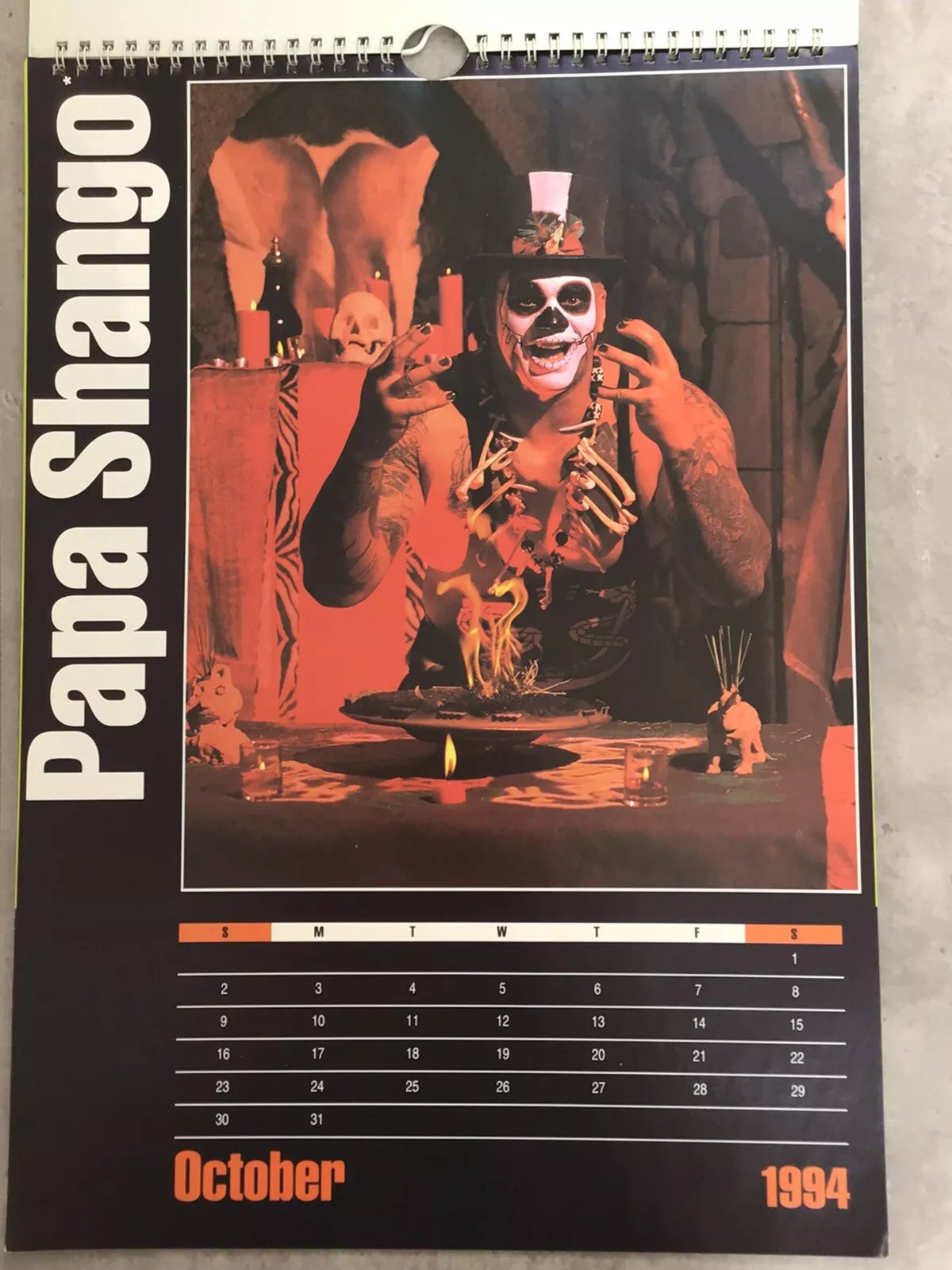WWF The Official Calendar 1994 Undertaker PW Catalog