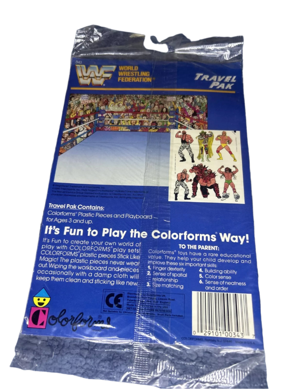 1990 WWF Wrestling Hulk Hogan Travel Pak By Colorforms PWcatalog