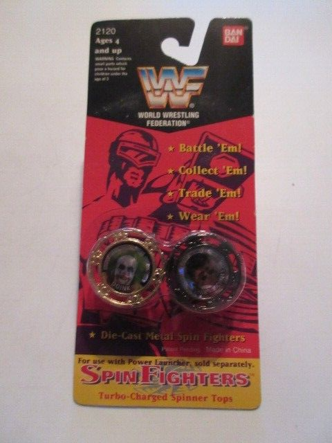 WWF Spin Fighters Shawn Michaels & Doink the Clown 1994 by Bandai PWcatalog