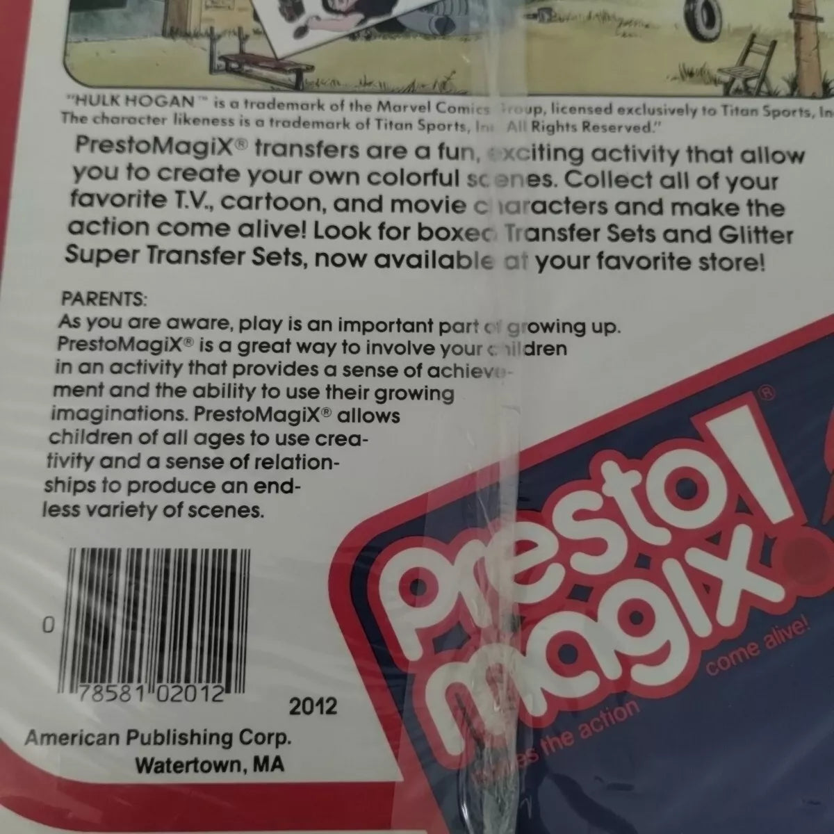 Presto Magix Box Rock & Wrestling 1985 Hulk Hogan, Jimmy Snuka PWcatalog
