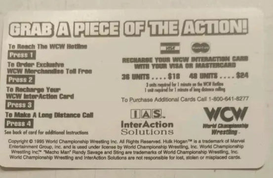 WCW Inter Action Phone Card 1995 - image 2