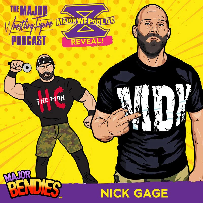 Major Wrestling Figure Podcast Highspots Exclusive Major Bendies Nick Gage Action & Toy Figures PWcatalog