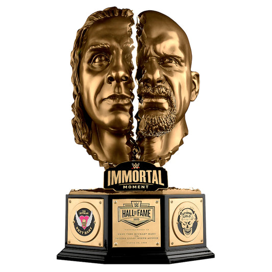 "Stone Cold" Steve Austin & Bret "The Hitman" Hart WWE Hall of Fame 2025 Immortal Moments Replica Trophy