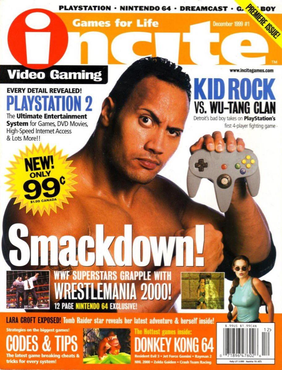 Incite magazine December 1999 The Rock magazine PWcatalog