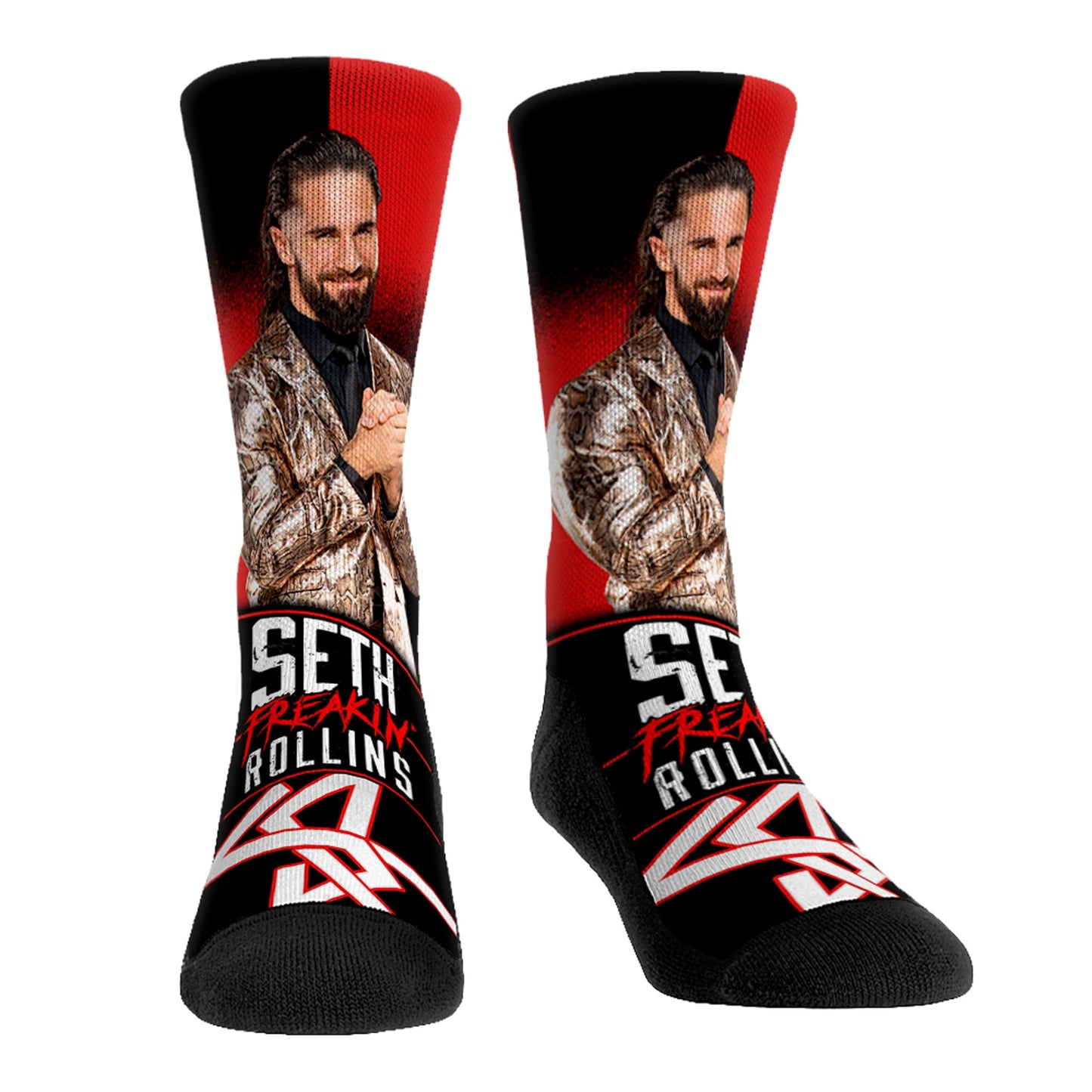 Youth Rock Em Socks Seth "Freakin" Rollins Stare Down Crew Socks