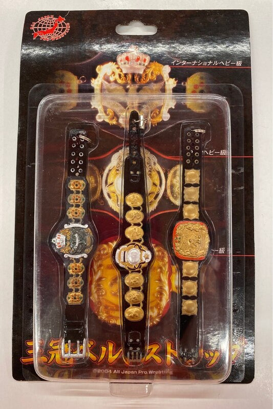 AJPW CharaPro Accessory Sets: AJPW Triple Crown Belts Action & Toy Figures PWcatalog