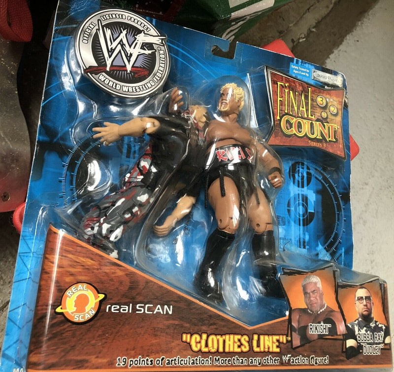 2002 WWF Jakks Pacific Final Count Series 3 "Clothes Line": Rikishi & Bubba Ray Dudley Action & Toy Figures PWcatalog