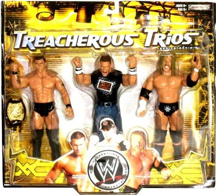 WWE Jakks Pacific Treacherous Trios 8 Randy Orton, John Cena & Triple H Action & Toy Figures PWcatalog