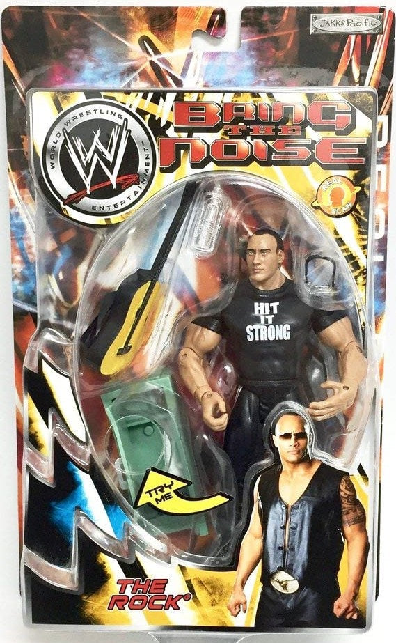 WWE Jakks Pacific Bring the Noise The Rock Action & Toy Figures PWcatalog