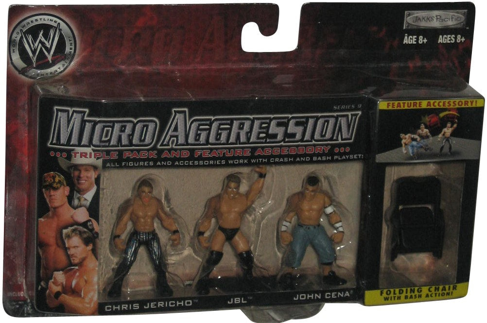 WWE Jakks Pacific Micro Aggression 10 Chris Jericho, JBL & John Cena Action & Toy Figures PWcatalog