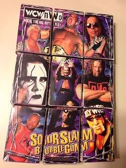 WCW SOUR-SLAM #6 Bret Hart, Lex Luger & Ric Flair 1999 Amurol Bubble Gum PWcatalog