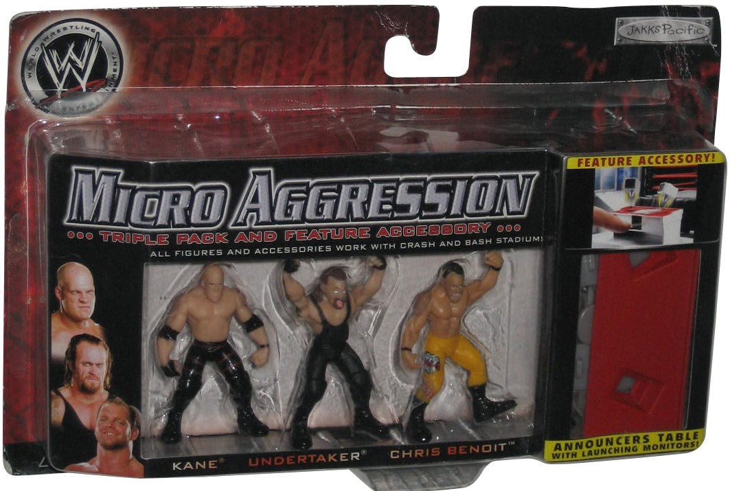 WWE Jakks Pacific Micro Aggression 1 Kane, Undertaker & Chris Benoit Action & Toy Figures PWcatalog