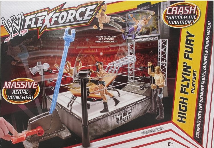 WWE Mattel Flex Force Wrestling Rings & Playsets: High Flyin' Fury Playset Action & Toy Figures PWcatalog