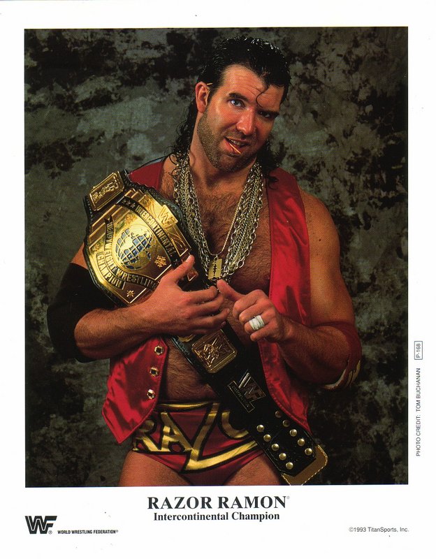 1993 WWF IC CHAMPION Razor Ramon P168a color PW Catalog