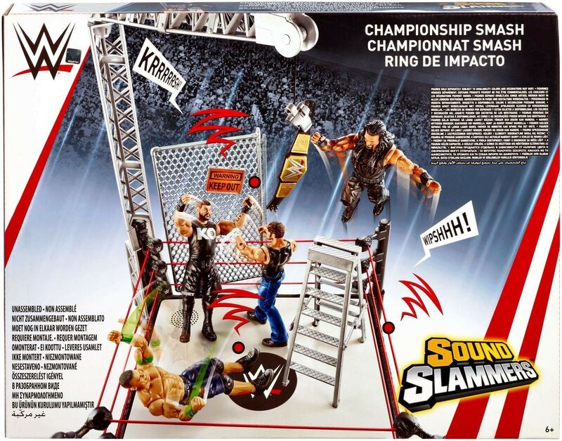 WWE Mattel Sound Slammers Wrestling Rings & Playsets: Championship Smash Action & Toy Figures PWcatalog