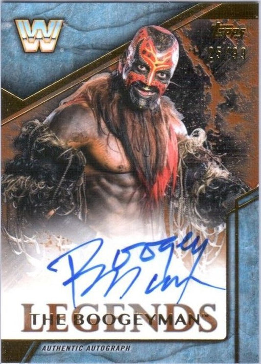 2017 Topps WWE Legends Boogeyman auto 2018 approx value:$15 PW Catalog