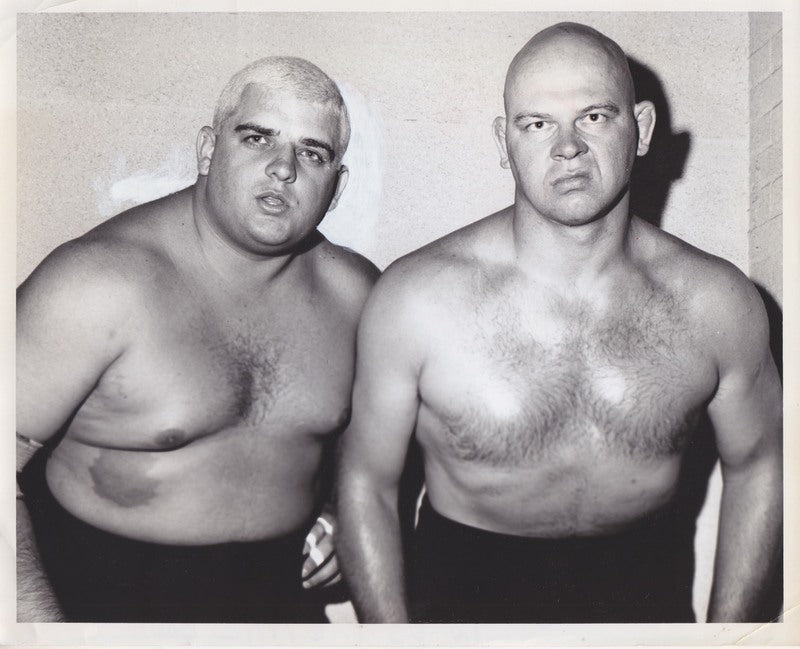 1969 U.S. Tag Team Champions Dusty Rhodes Baron Von Raschke Promo Photo PWcatalog
