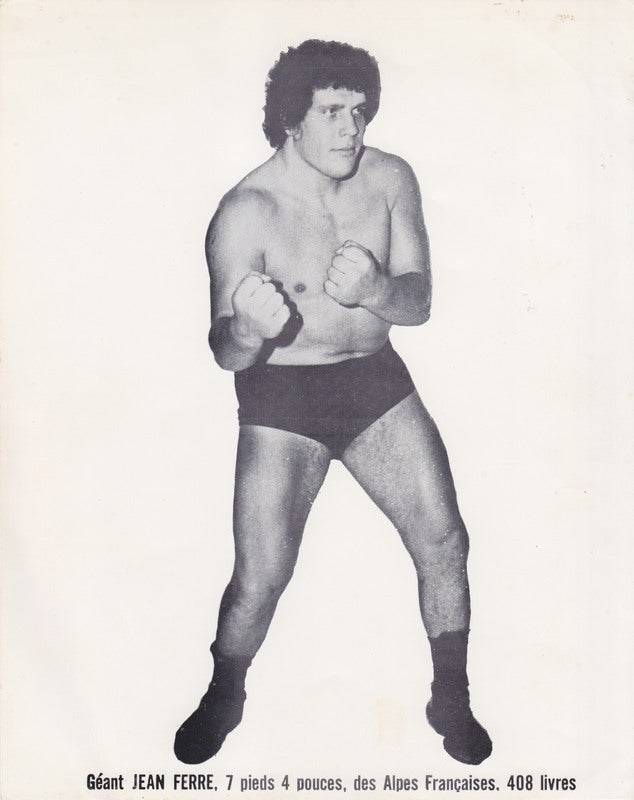 1970 Geant Jean Ferre (Andre the Giant) North American debut Promo Photo PWcatalog
