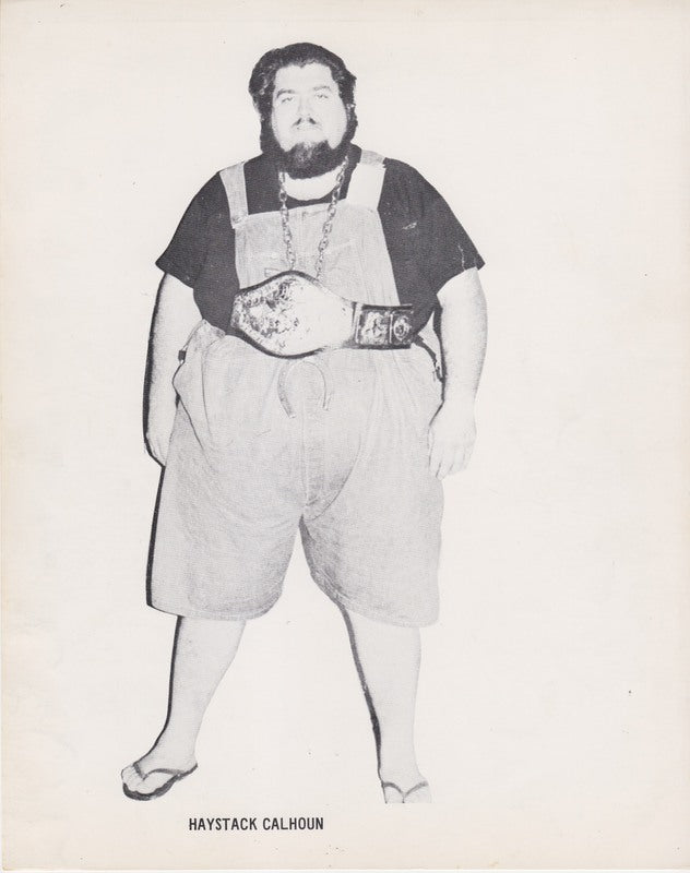 1973 WWWF TAG TEAM CHAMPION Haystack Calhoun Promo Photo PWcatalog