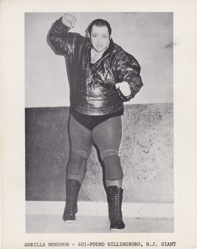 1970's WWWF Gorilla Monsoon Promo Photo PWcatalog