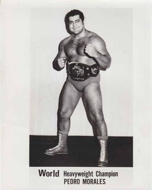 1970s WWWF CHAMPION Pedro Morales Promo Photo