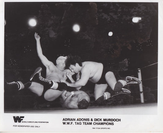 1984 WWF TAG TEAM CHAMPIONS Adrian Adonis Dick Murdoch (RARE)