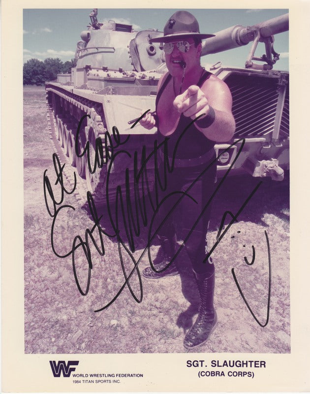 1984 Sgt. Slaughter (signed) color PWcatalog