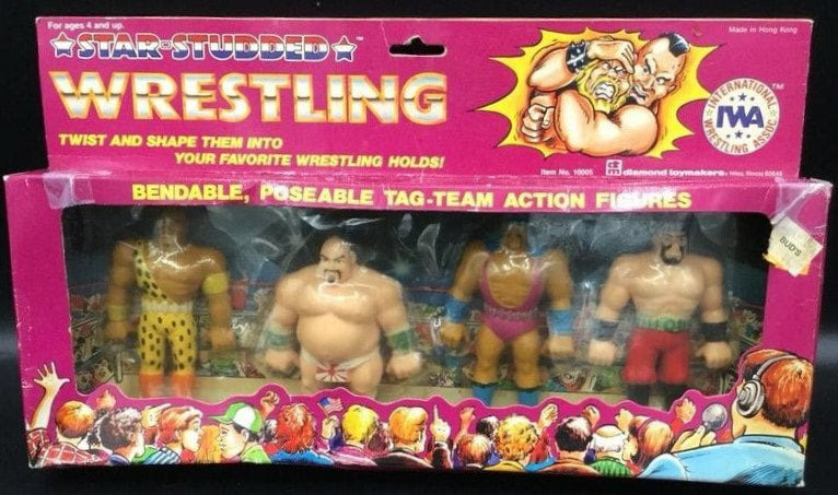 IWA Star-Studded Wrestling Bendable Action Figures Multipack: Heels: Killer Kongo, The Kamikaze, The Suicide Sheik & The Russian Wolf Action & Toy Figures PWcatalog