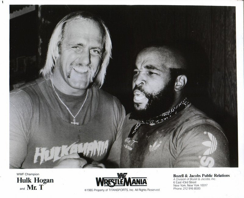 1985 Hulk Hogan Mr. T Wrestlemania 1 PWcatalog