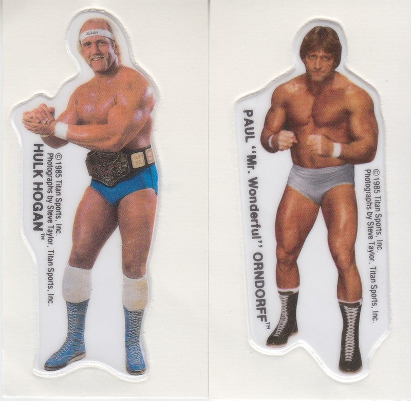 1985 Vending Machine WWF Large Puffy Stickers Set (18) PW Catalog