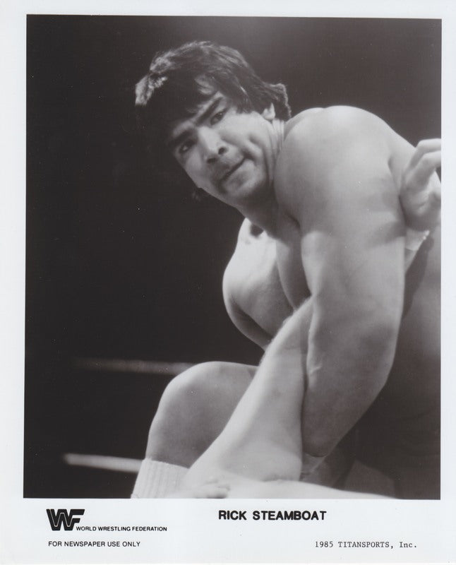 1985 Rick Steamboat (debut promo) PWcatalog